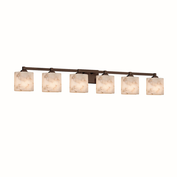 Bathroom Fixtures Five+Lights by Justice Designs ( 102 | ALR-8436-30-DBRZ Alabaster Rocks ) 