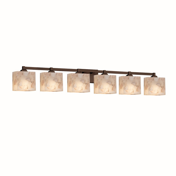 Bathroom Fixtures Five+Lights by Justice Designs ( 102 | ALR-8436-55-DBRZ Alabaster Rocks ) 