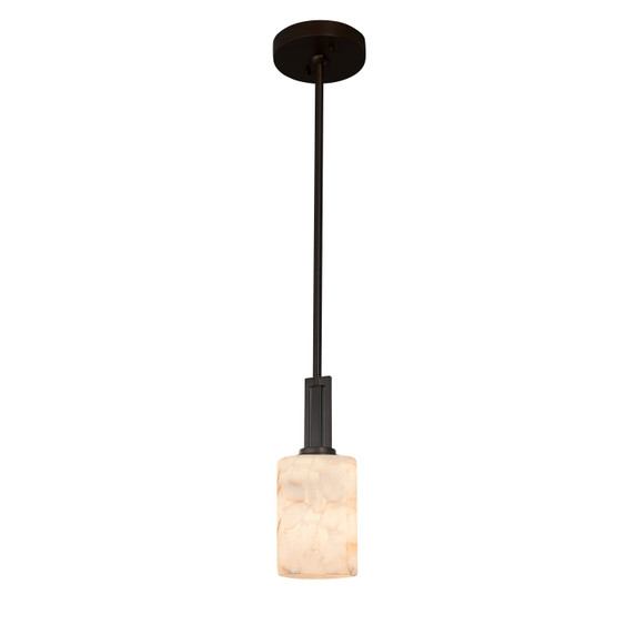 Mini Pendants Glass Down by Justice Designs ( 102 | ALR-8445-10-MBLK-LED1-700 Alabaster Rocks ) 