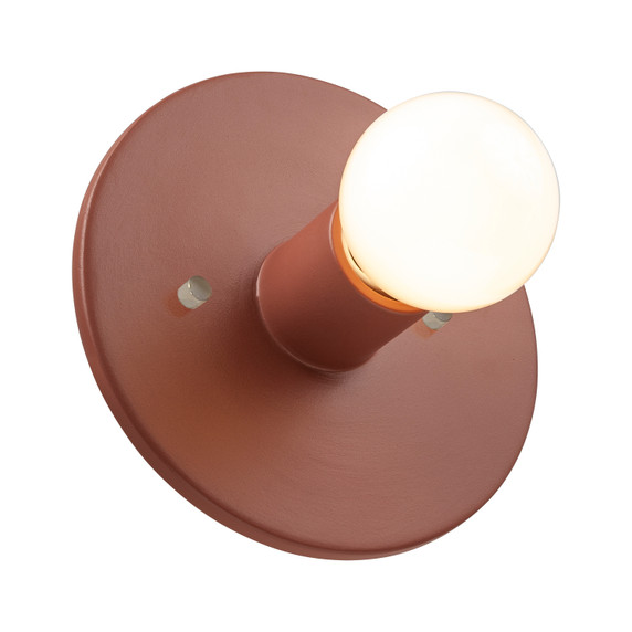 Sconces Single Glass by Justice Designs ( 102 | CER-6270-CLAY Ambiance Collection ) 