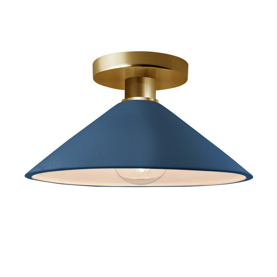 Semi-Flush Mts. Glass Down by Justice Designs ( 102 | CER-6330-MDMT-BRSS Radiance ) 