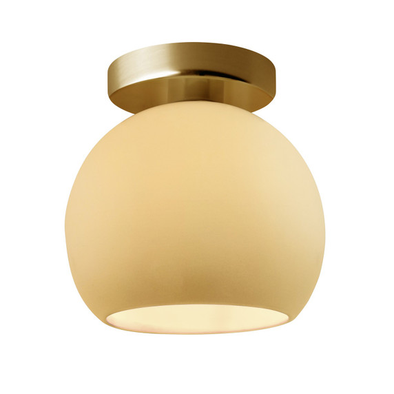 Semi-Flush Mts. Glass Down by Justice Designs ( 102 | CER-6353-MYLW-MBLK Radiance ) 
