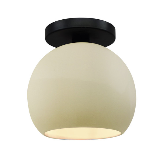 Semi-Flush Mts. Glass Down by Justice Designs ( 102 | CER-6353-VAN-MBLK Radiance ) 