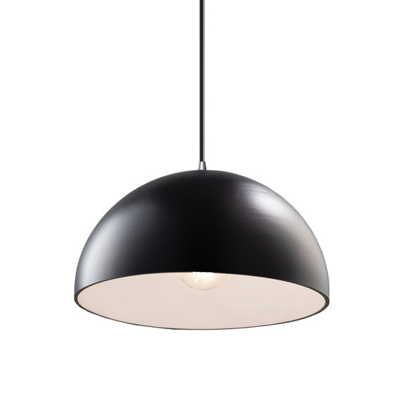Pendants Glass Down by Justice Designs ( 102 | CER-6250-CRB-CROM-BKCD Radiance ) 