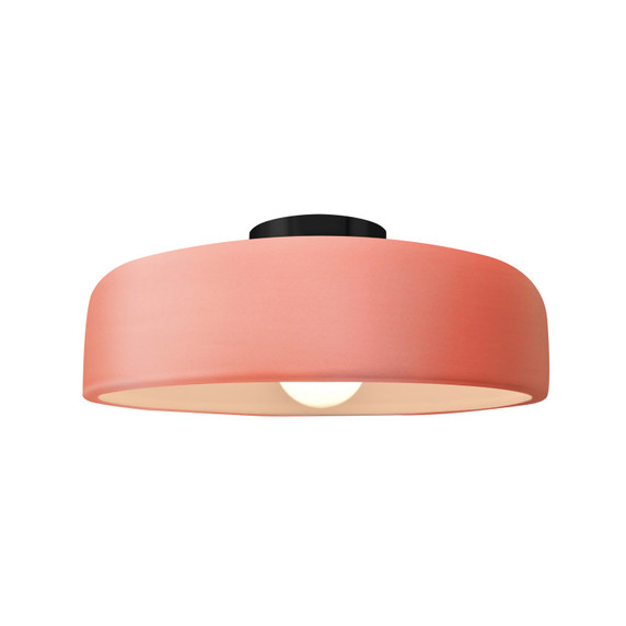 Semi-Flush Mts. Bowl Style by Justice Designs ( 102 | CER-6343-BSH-MBLK Radiance ) 