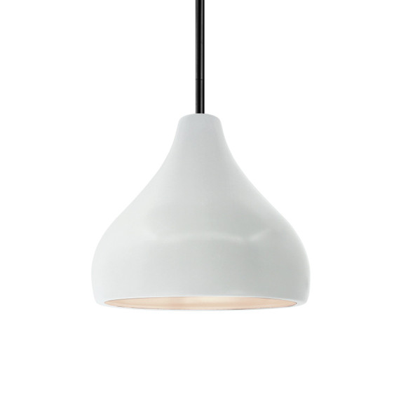 Mini Pendants Glass Down by Justice Designs ( 102 | CER-6560-WTWT-MBLK-RIGID Radiance ) 