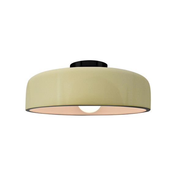 Semi-Flush Mts. Bowl Style by Justice Designs ( 102 | CER-6343-VAN-MBLK Radiance ) 