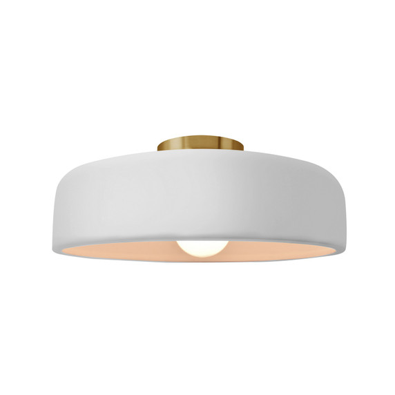 Semi-Flush Mts. Bowl Style by Justice Designs ( 102 | CER-6343-WTWT-BRSS Radiance ) 