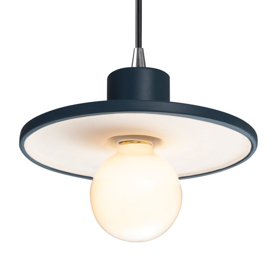 Mini Pendants Metal Shade by Justice Designs ( 102 | CER-6325-MDMT-CROM-BKCD Radiance ) 