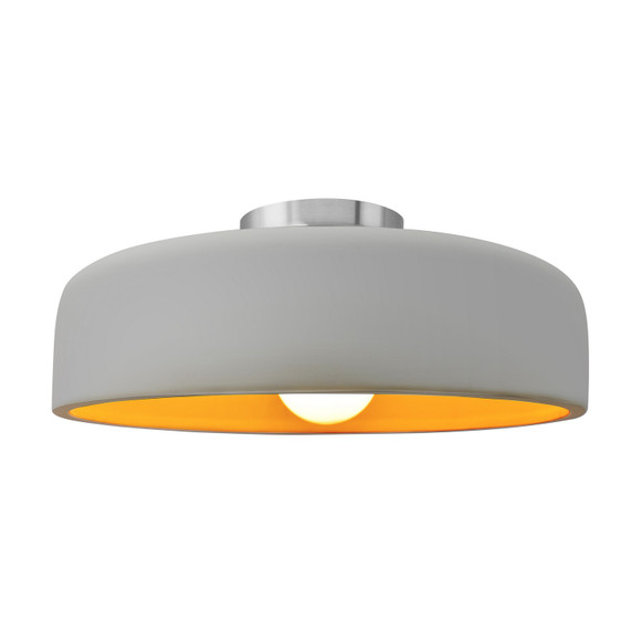 Semi-Flush Mts. Bowl Style by Justice Designs ( 102 | CER-6345-MTGD-NCKL Radiance ) 