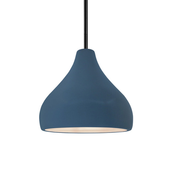 Mini Pendants Glass Down by Justice Designs ( 102 | CER-6560-MID-MBLK-RIGID Radiance ) 