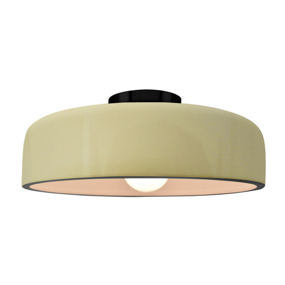 Semi-Flush Mts. Bowl Style by Justice Designs ( 102 | CER-6345-VAN-MBLK Radiance ) 