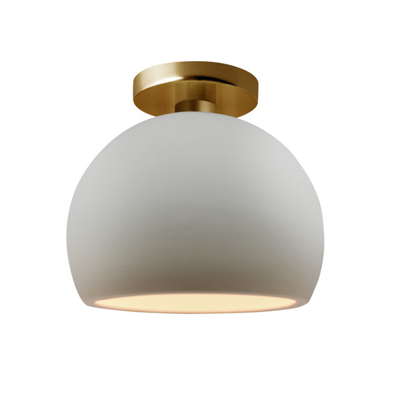 Semi-Flush Mts. Glass Down by Justice Designs ( 102 | CER-6350-BIS-BRSS Radiance ) 