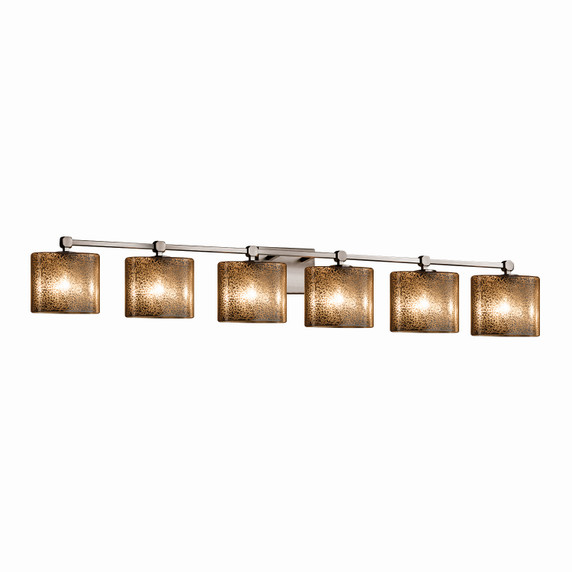 Bathroom Fixtures Five+Lights by Justice Designs ( 102 | FSN-8426-30-MROR-NCKL Fusion ) 