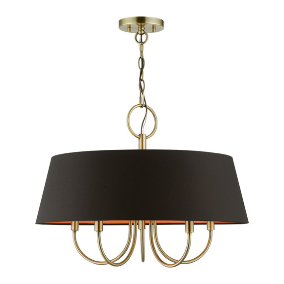 Mid. Chandeliers Drum Shade by Livex Lighting ( 107 | 51355-01 Palma ) 