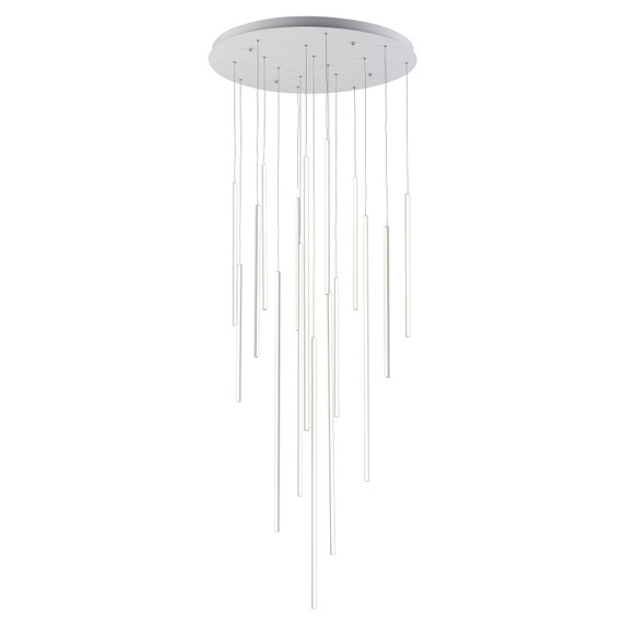 Mid. Chandeliers Multi-Port/Cascade by Kuzco Lighting ( 347 | MP14932-WH-UNV-010 Chute ) 