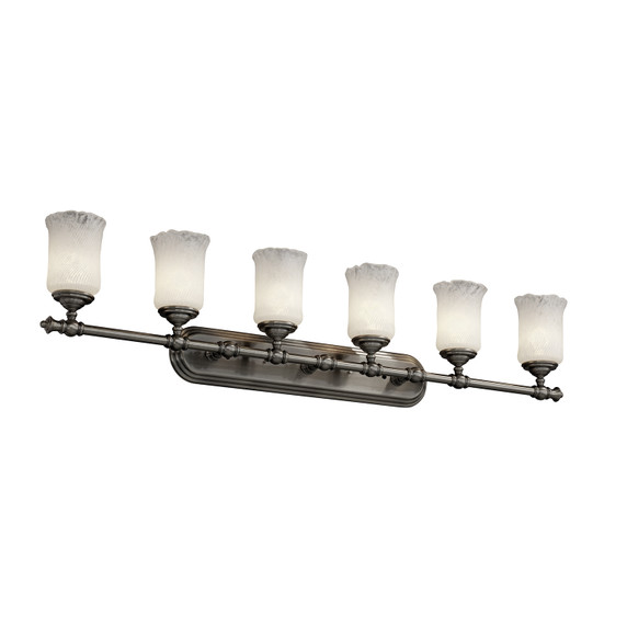 Bathroom Fixtures Five+Lights by Justice Designs ( 102 | GLA-8526-16-WTFR-NCKL Veneto Luce ) 