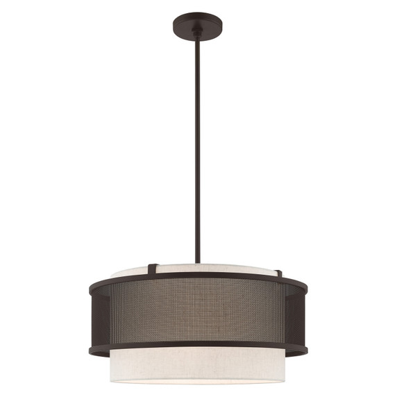 Pendants Drum Shade by Livex Lighting ( 107 | 41205-07 Braddock ) 