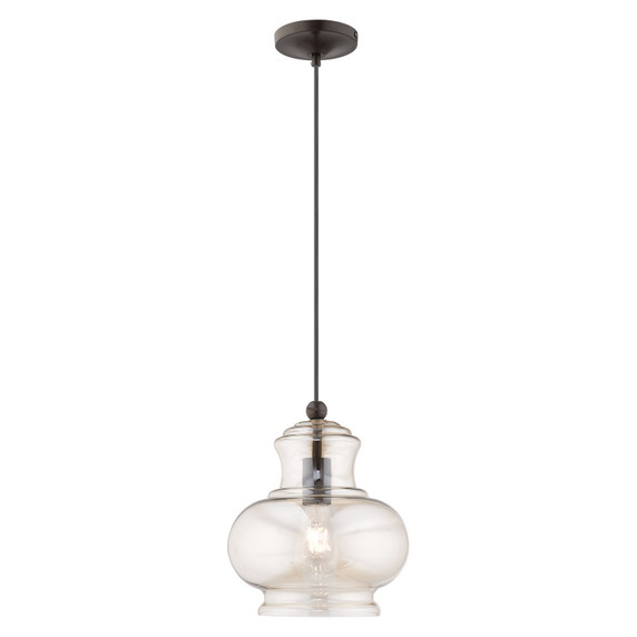 Mini Pendants Cable by Livex Lighting ( 107 | 41222-92 Hand Blown Art Glass Mini Pendants ) 