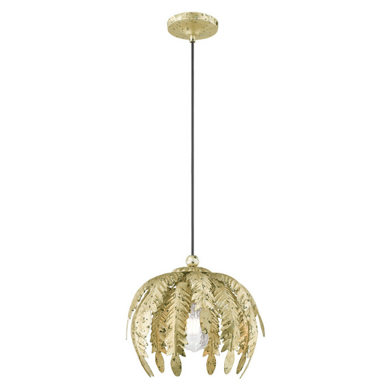 Pendants Metal Shade by Livex Lighting ( 107 | 41231-28 Acanthus ) 