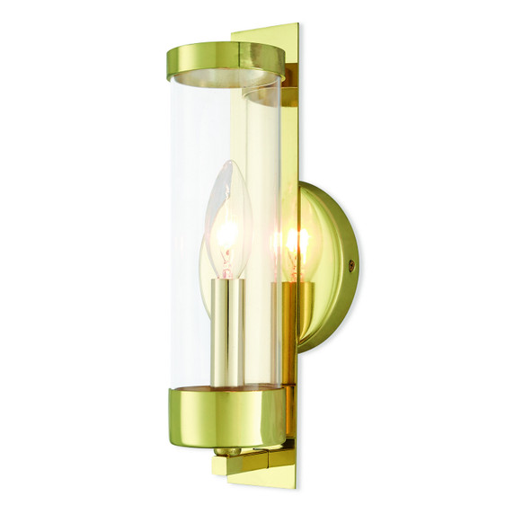 Sconces Single Glass by Livex Lighting ( 107 | 10141-02 Castleton ) 