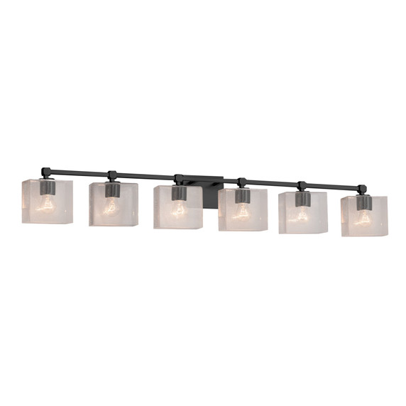 Bathroom Fixtures Five+Lights by Justice Designs ( 102 | FSN-8426-55-SEED-MBLK Fusion ) 