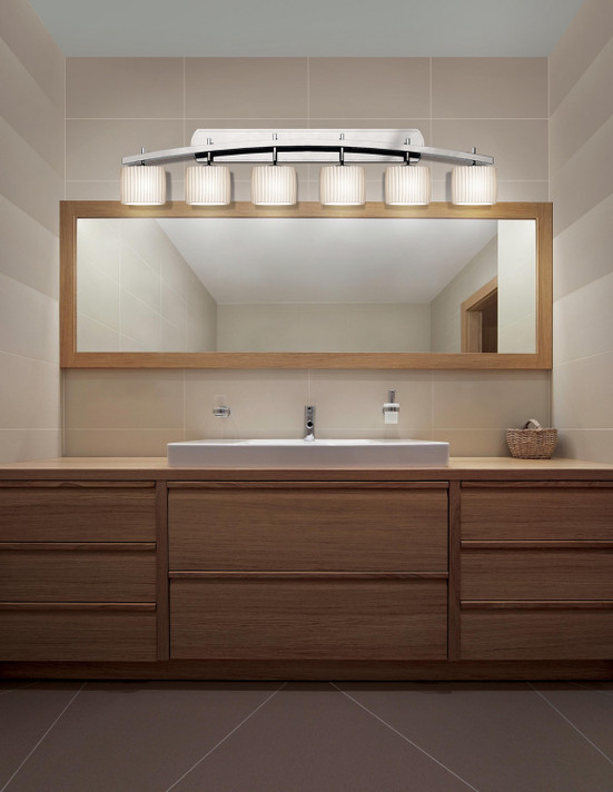 Bathroom Fixtures Five+Lights by Justice Designs ( 102 | POR-8596-30-PLET-CROM Limoges ) 