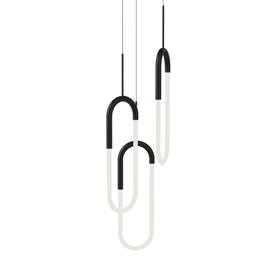 Mini Pendants 3 Light Cluster by Kuzco Lighting ( 347 | MP95103-BK Huron ) 