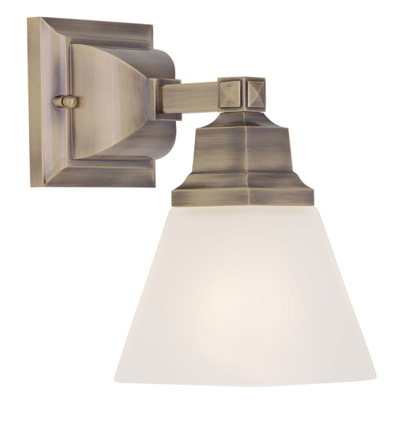Sconces Single Glass by Livex Lighting ( 107 | 1031-01 Mission ) 
