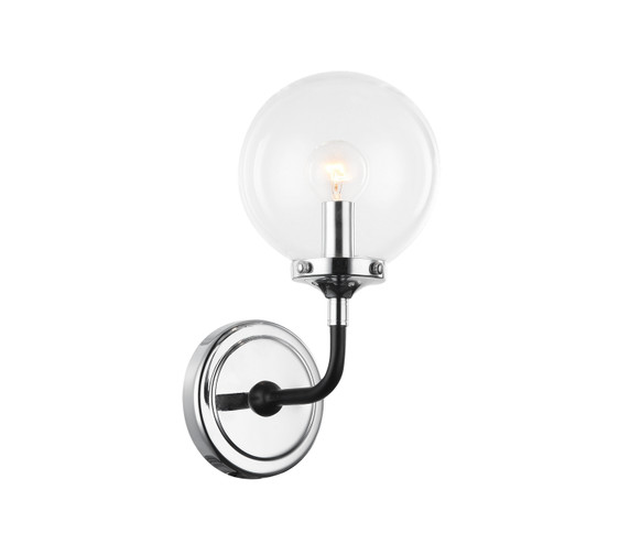 Sconces Single Glass by Matteo Lighting ( 423 | W58201CHCL Particles ) 