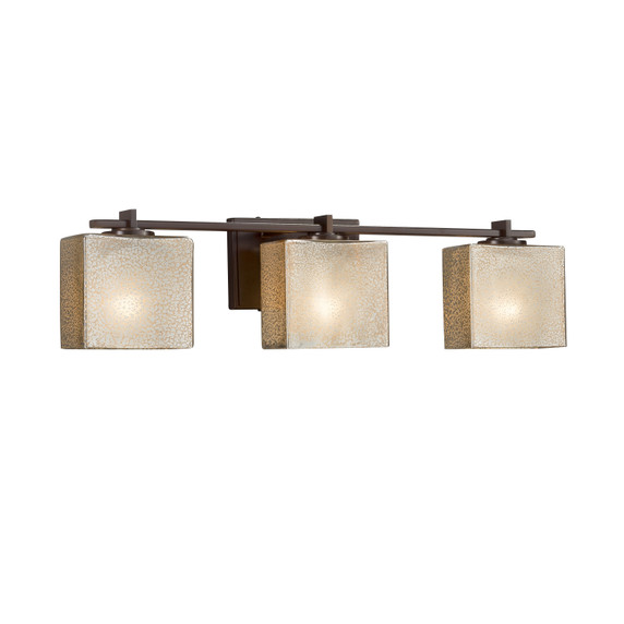 Bathroom Fixtures Three Lights by Justice Designs ( 102 | FSN-8443-55-MROR-DBRZ Fusion ) 