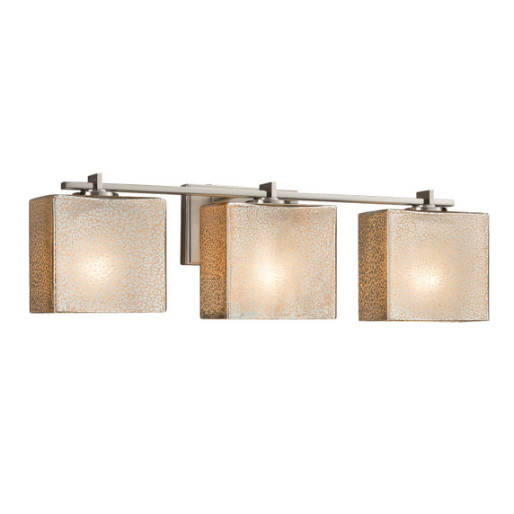 Bathroom Fixtures Three Lights by Justice Designs ( 102 | FSN-8443-55-MROR-NCKL Fusion ) 
