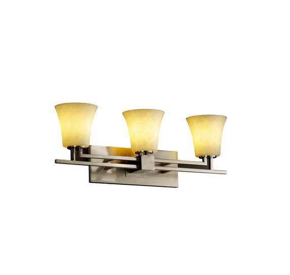 Bathroom Fixtures Three Lights by Justice Designs ( 102 | CLD-8703-20-NCKL Clouds ) 
