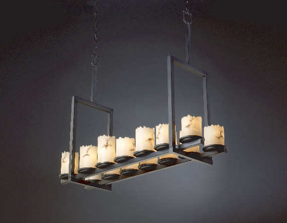Linear/Island Pillar Candle by Justice Designs ( 102 | FAL-8764-12-MBLK LumenAria ) 