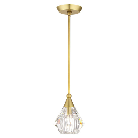Mini Pendants Glass Down by Livex Lighting ( 107 | 47071-08 Brussels ) 