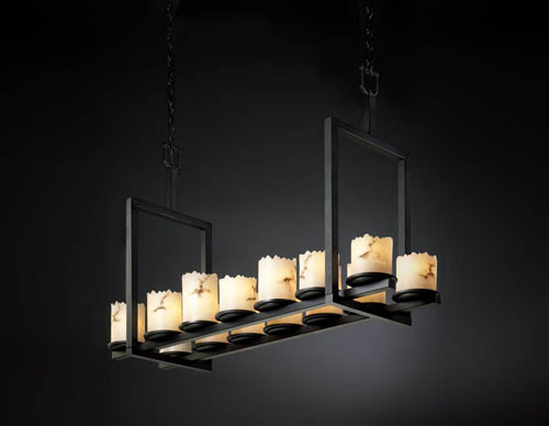 Linear/Island Pillar Candle by Justice Designs ( 102 | FAL-8769-12-MBLK LumenAria ) 