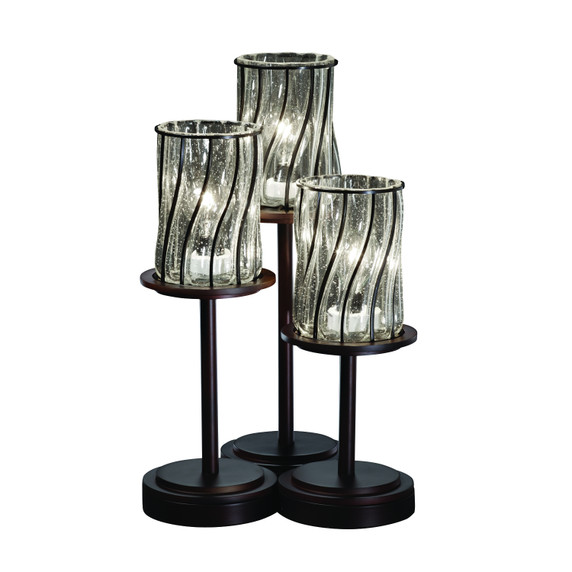 Lamps Table by Justice Designs ( 102 | WGL-8797-10-SWCB-DBRZ Wire Glass ) 