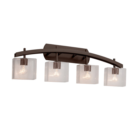 Bathroom Fixtures Four Lights by Justice Designs ( 102 | FSN-8594-55-SEED-DBRZ-LED4-2800 Fusion ) 