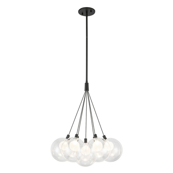 Mini Chandeliers Glass Shade by Kuzco Lighting ( 347 | CH3117-BK Bolla ) 