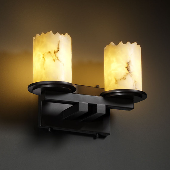 Bathroom Fixtures Two Lights by Justice Designs ( 102 | FAL-8772-12-MBLK LumenAria ) 