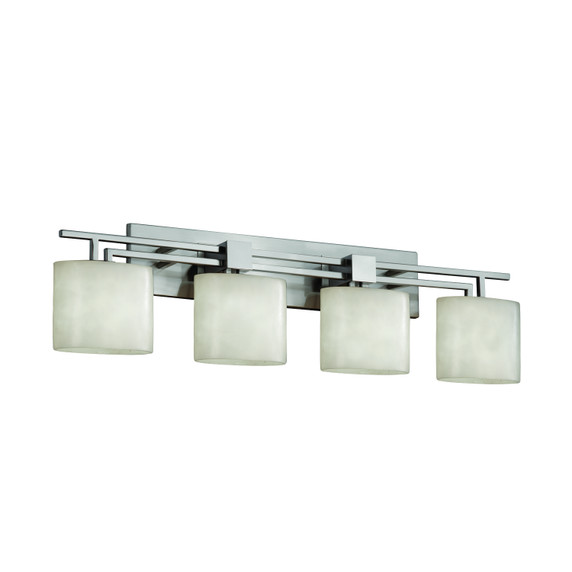Bathroom Fixtures Four Lights by Justice Designs ( 102 | CLD-8704-30-NCKL Clouds ) 