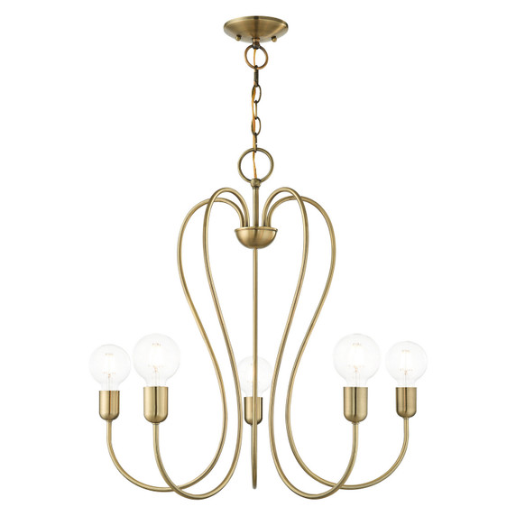 Mid. Chandeliers Candle by Livex Lighting ( 107 | 41365-01 Lucerne ) 