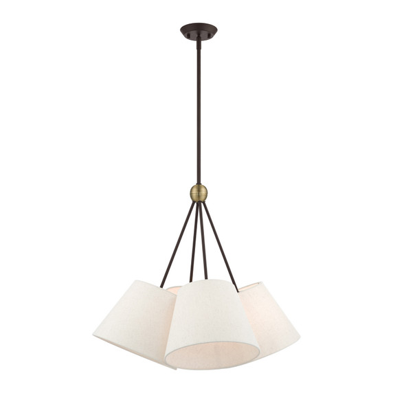 Mid. Chandeliers Drum Shade by Livex Lighting ( 107 | 41384-07 Prato ) 