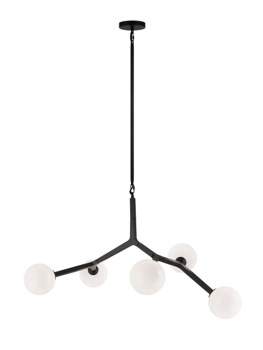 Mid. Chandeliers Glass Down by Matteo Lighting ( 423 | C81515BKOP Rami ) 
