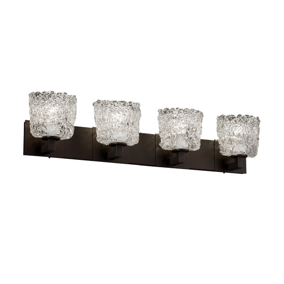 Bathroom Fixtures Four Lights by Justice Designs ( 102 | GLA-8924-30-LACE-DBRZ-LED4-2800 Veneto Luce ) 