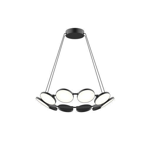 Mid. Chandeliers Glass Down by Kuzco Lighting ( 347 | CH72225-BK Novel ) 