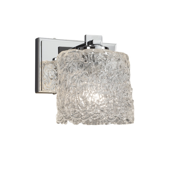 Sconces Single Glass by Justice Designs ( 102 | GLA-8441-30-LACE-CROM Veneto Luce ) 