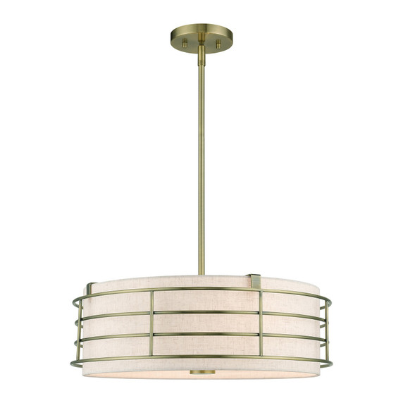 Pendants Drum Shade by Livex Lighting ( 107 | 55114-01 Blanchard ) 