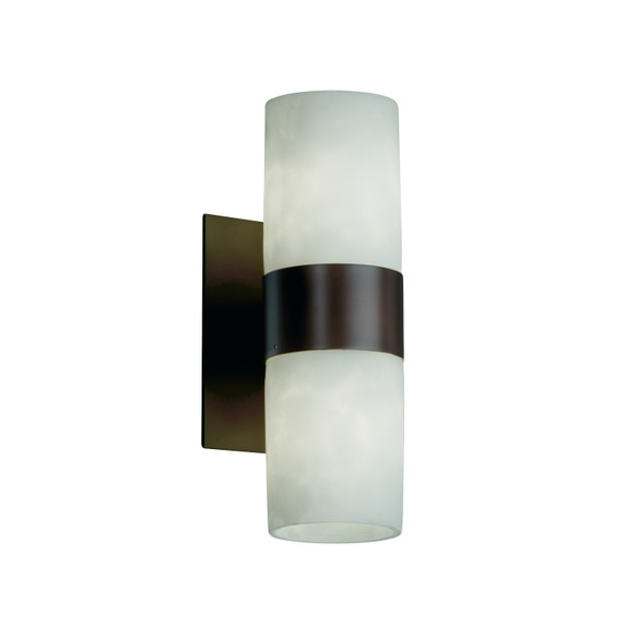 Sconces Double Glass by Justice Designs ( 102 | CLD-8762-10-DBRZ Clouds ) 