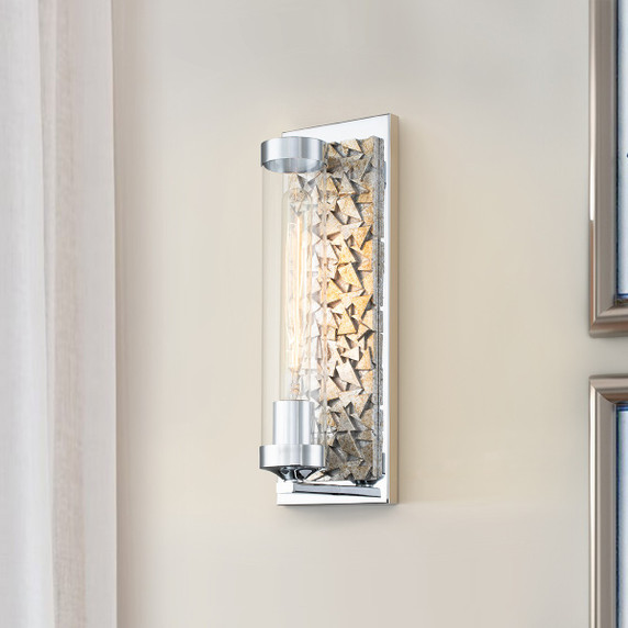Sconces Single Glass by Lucas + McKearn ( 175 | SC10509PC-1 Elysian ) 